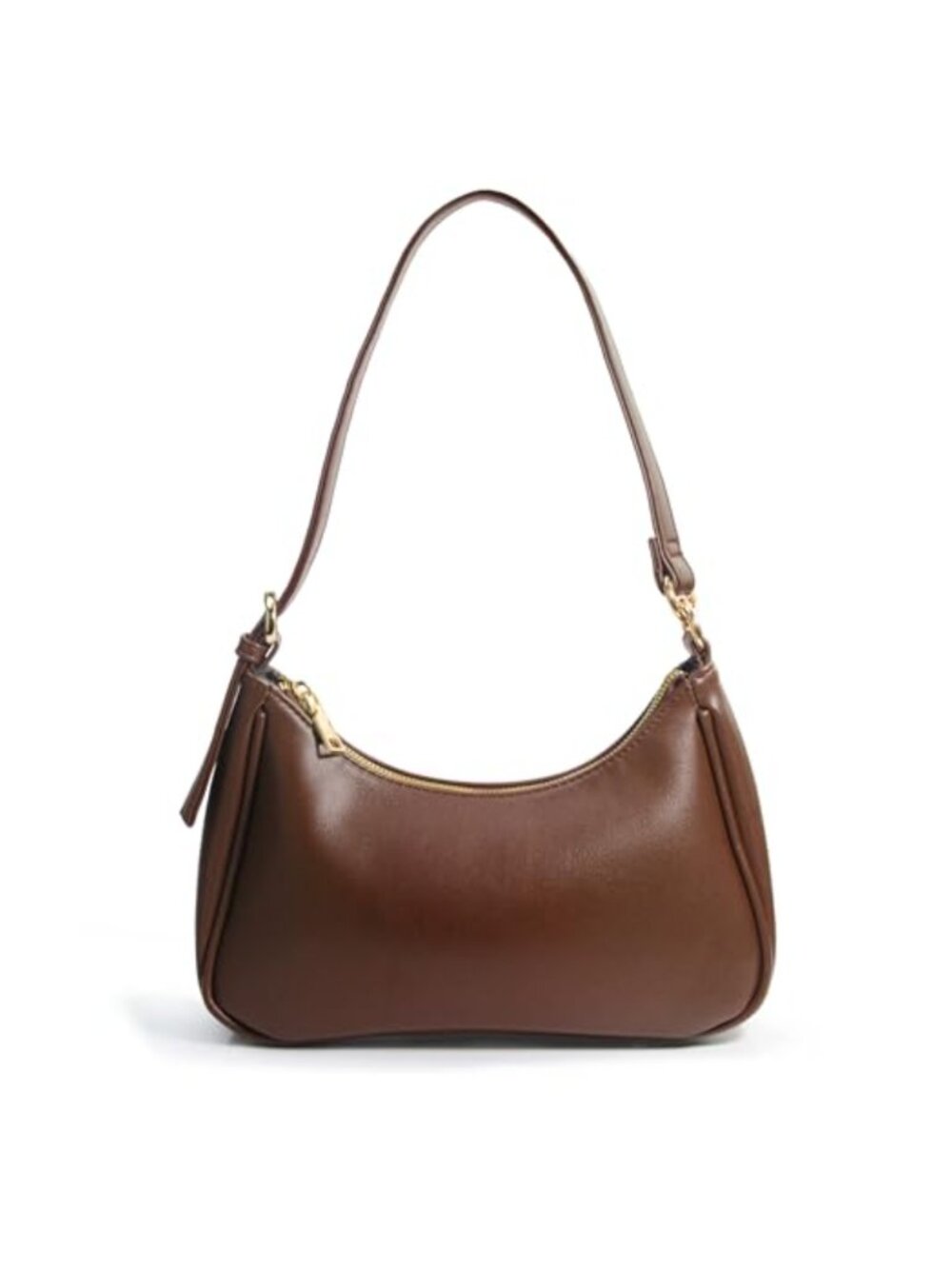 Vegan Leather Crescent Shoulder Bag Convertible Crossbody Chain Handbag